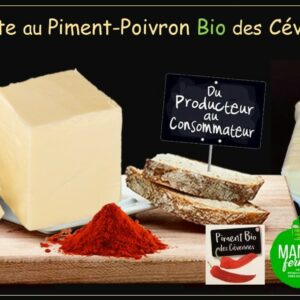Véritable Beurre de Baratte au Piment doux et Poivron rouge Bio Cévennes