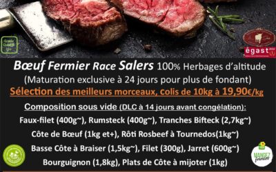 Derniers Colis de Bœuf Fermier Race Salers de la Saison en juillet…