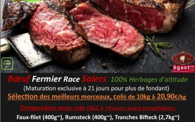 Une Viande d’excellence pour les Fêtes de Noël, du Bœuf Fermier Race Salers du Cantal…