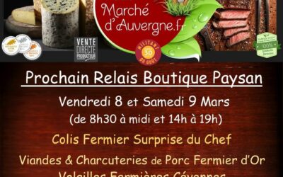 Prochaines Ventes au Relais Boutique Paysan les 8 et 9 Mars…Hummm!!!!