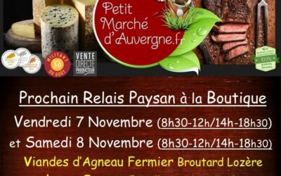 Prochaines Ventes au Relais Boutique Paysan les 7 et 8 Novembre…Hummm !!!
