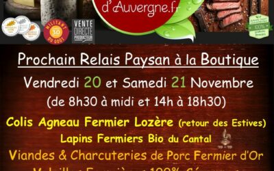 Prochaines Ventes Boutique Paysanne les 20 et 21 Novembre…Hummm !!!