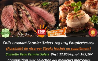 Du Veau Broutard Fermier Salers à l’herbe dans vos Assiettes en Février…Hummm!!!