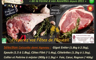 De l&rsquo;Agneau Fermier Broutard de Lozère dans vos Assiettes pour Pâques…Hummm!!!