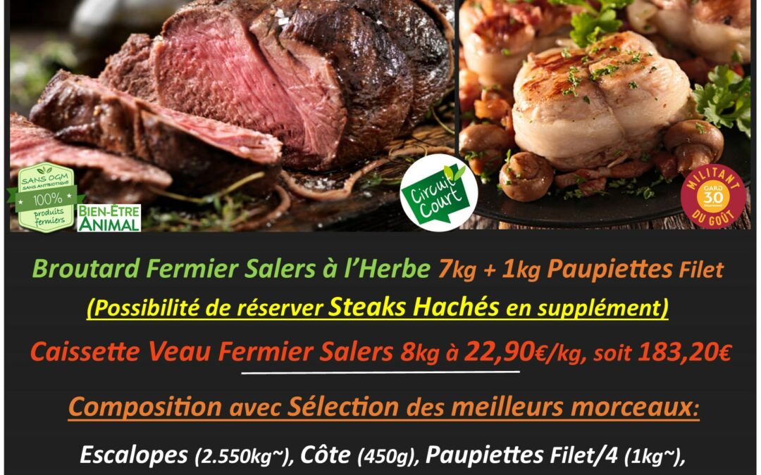 Prochaines Ventes de Veau Broutard Fermier race Salers (retour des Estives Cantaliennes) en direct éleveurs, les 9 et 10 Oct…Pensez à réserver !!!