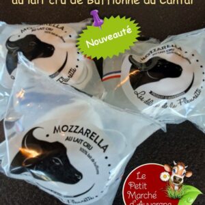 Mozzarella Lait cru Fermier de Bufflone du Cantal