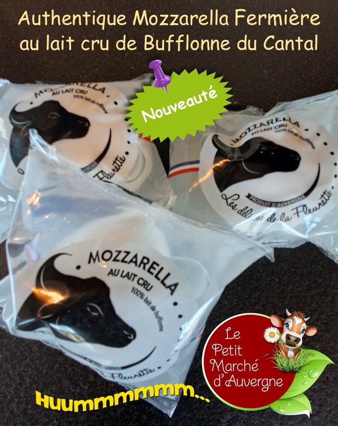Mozzarella Lait cru Fermier de Bufflone du Cantal